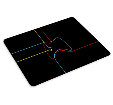 Tapis de souris gamer contour de manette néon - TenStickers
