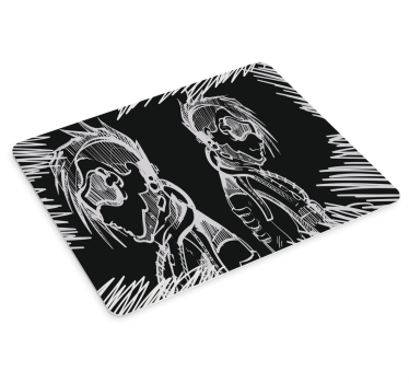 Tapis de souris gamer silhouettes de personnages dynamiques - TenStickers
