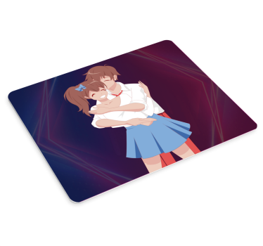 Tapis de souris animé couple mignon enlacé - TenStickers