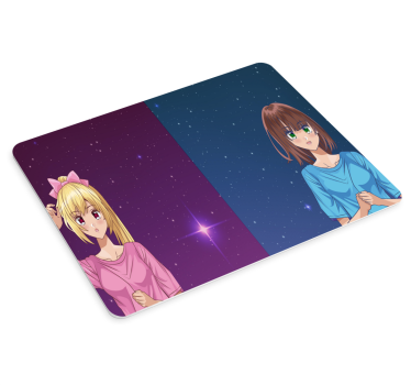 Tapis de souris animé personnages d'anime avec étoiles - TenStickers