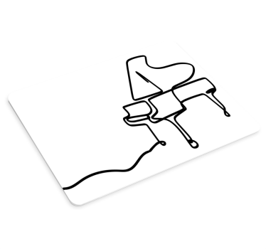 Tapis de souris original piano à queue stylisé - TenStickers