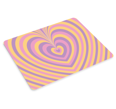 Tapis de souris motif rayures en forme de cœur - TenStickers
