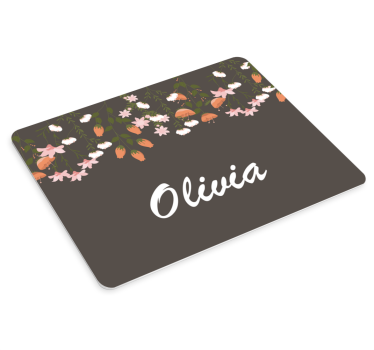 Tapis de souris personnalisable design floral - TenStickers