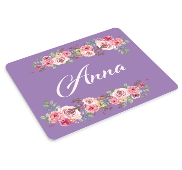 Tapis de souris personnalisable accent floral personnalisé - TenStickers