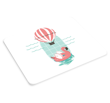 Tapis de souris original flamant rose amusant - TenStickers