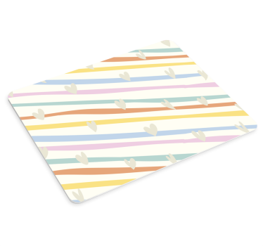 Tapis de souris motif rayures de cœurs colorés - TenStickers