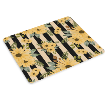 Tapis de souris motif concept rayé botanique - TenStickers