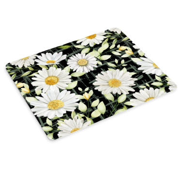 Tapis de souris motif composition florale marguerite - TenStickers