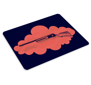 Tapis de souris gamer illustration d'arme stylisée - TenStickers