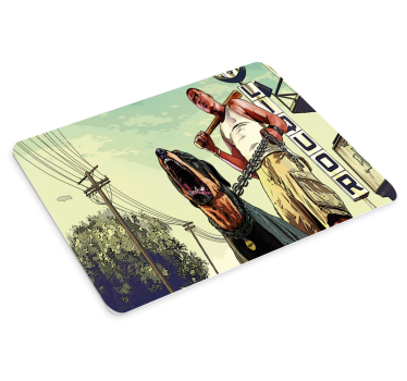 Tapis de souris gamer personnage avec chien - TenStickers