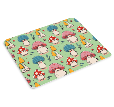 Tapis de souris motif personnages de champignons ludiques - TenStickers
