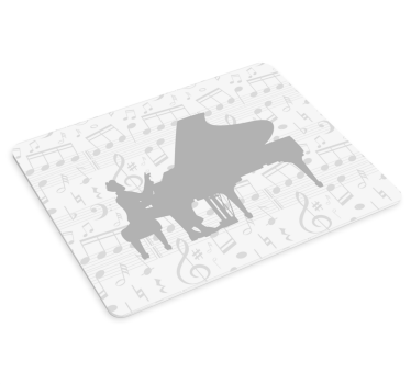 Tapis de souris original silhouette de musique piano - TenStickers