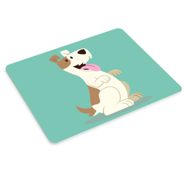 Tapis de souris gamer chiot cartoon joyeux - TenStickers