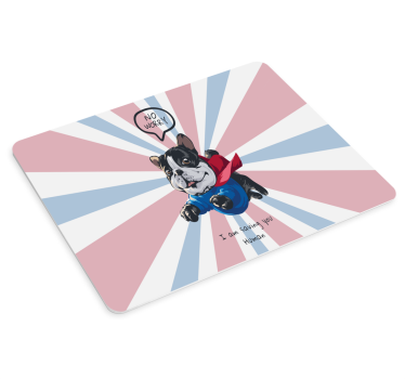 Tapis de souris gamer chien super-héros joueur - TenStickers
