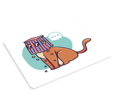 Tapis de souris original illustration de chat drôle - TenStickers