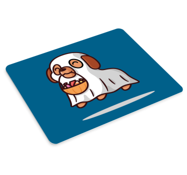 Tapis de souris original chiot fantomatique mignon - TenStickers