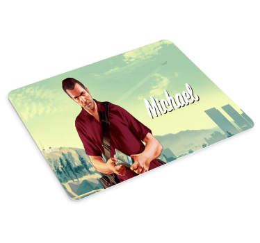 Tapis de souris gamer personnage tenant de l'argent - TenStickers