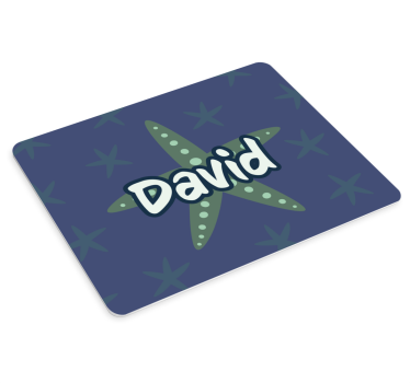 Tapis de souris personnalisable Étoile de mer nom - TenStickers