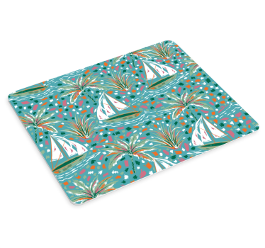 Tapis de souris motif impression palmiers navigants - TenStickers
