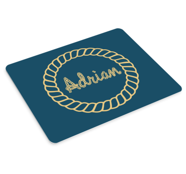 Tapis de souris personnalisable texte en corde personnalisé - TenStickers