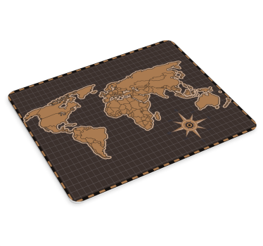 Tapis de souris carte du monde carte du monde étendue - TenStickers