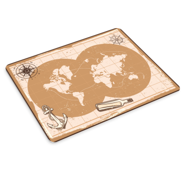 Tapis de souris carte du monde marine - TenStickers
