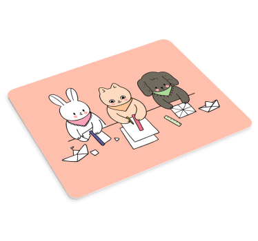 Tapis de souris original amis animaux mignons - TenStickers