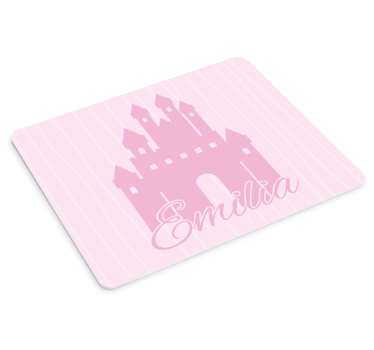 Tapis de souris personnalisable château avec nom - TenStickers