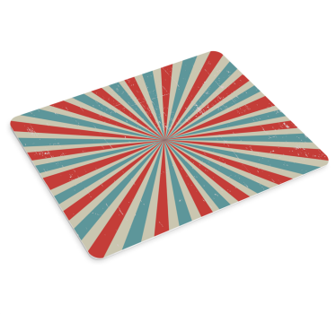 Tapis de souris motif lignes radieuses rétro - TenStickers