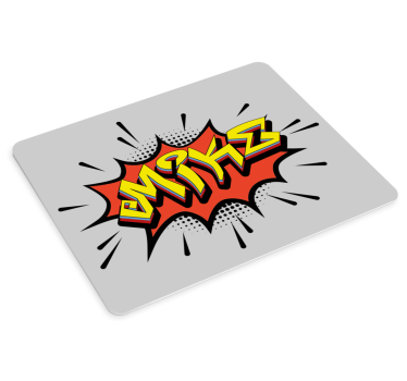Tapis de souris avec nom Graffiti de style bombardement - TenStickers