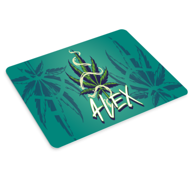 Tapis de souris personnalisable emblème de feuille stylisé - TenStickers