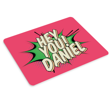 Tapis de souris personnalisable message comic audacieux - TenStickers