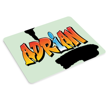 Tapis de souris avec nom La lettre de graffiti de votre nom - TenStickers