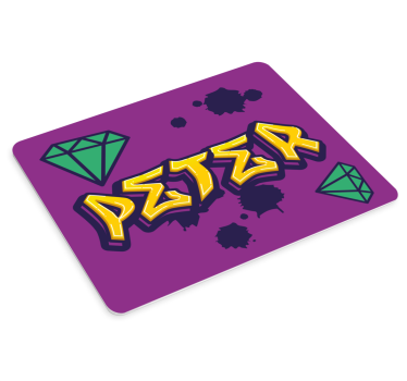 Tapis de souris personnalisable art de nom élégant - TenStickers
