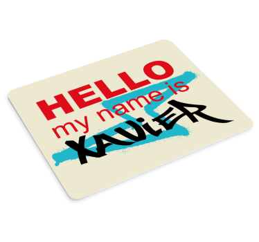 Tapis de souris personnalisable bonjour nom introduction - TenStickers