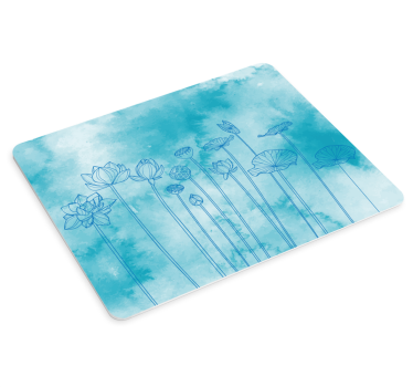 Tapis de souris motif floral bleu - TenStickers