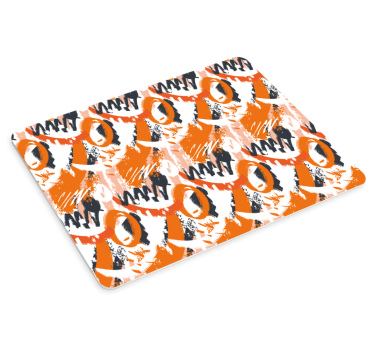 Tapis de souris motif formes abstraites oranges - TenStickers