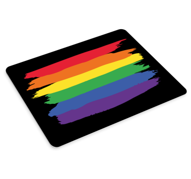Tapis de souris original coups de pinceau arc-en-ciel - TenStickers