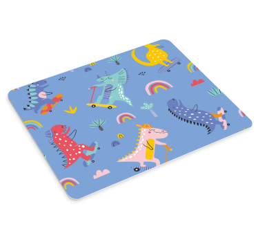 Tapis de souris animé aventures de dinosaures fantaisistes - TenStickers