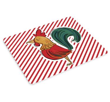 Tapis de souris original design coq coloré - TenStickers