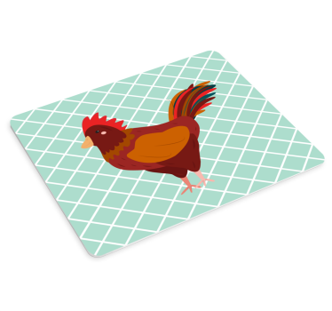 Tapis de souris original illustration de coq - TenStickers