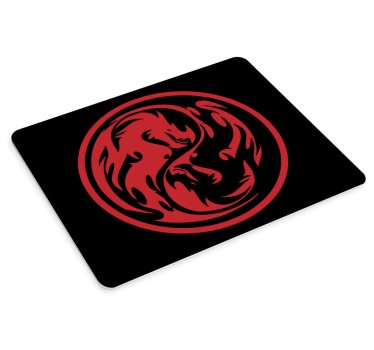 Tapis de souris gamer Écusson de dragon fierce - TenStickers