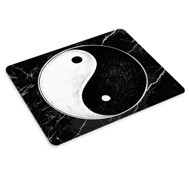 Tapis de souris personnalisable symbole yin yang - TenStickers
