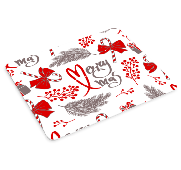 Tapis de souris noël souhaits joyeux et rubans festifs - TenStickers