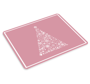 Tapis de souris noël arbre de flocons élégants - TenStickers