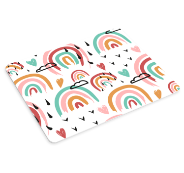 Tapis de souris motif superpositions arc-en-ciel colorées - TenStickers