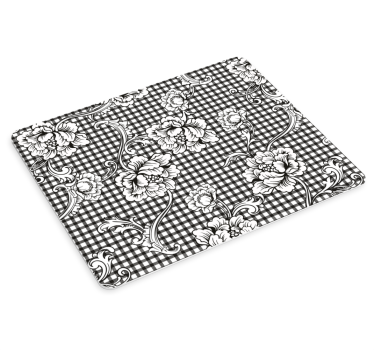 Tapis de souris motif carreaux floraux - TenStickers