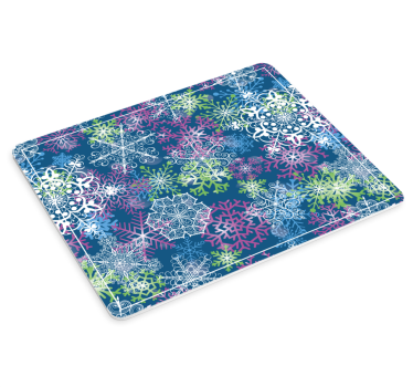 Tapis de souris noël motifs flocons colorés - TenStickers