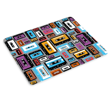 Tapis de souris motif arrangement de cassettes colorées - TenStickers