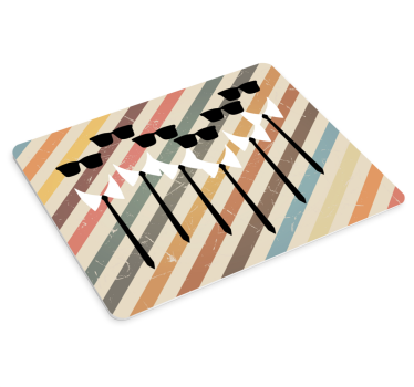 Tapis de souris motif rangées de lunettes stylées - TenStickers